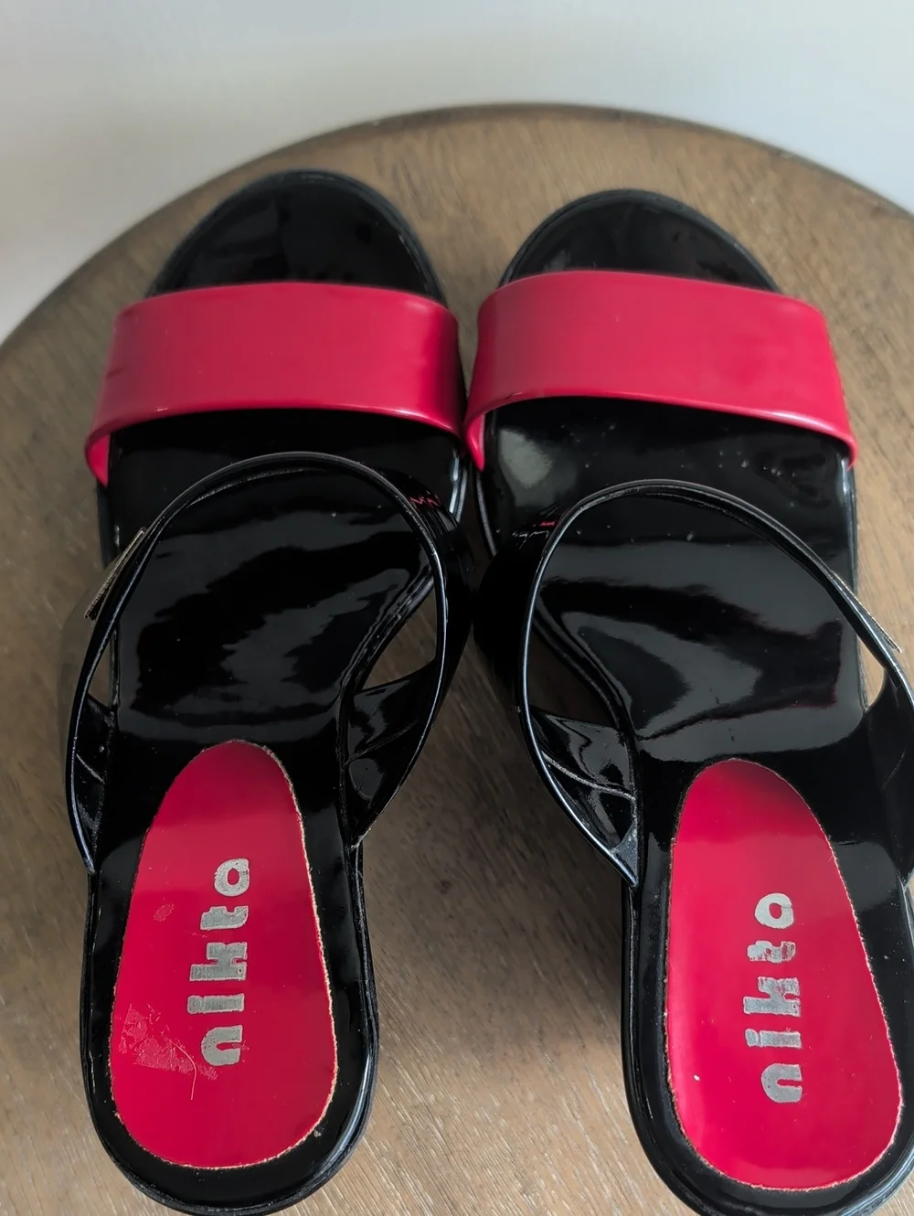 Y2k Platform Sandals Bally Nikta Pleather Rockabilly Punk Gothic Punk Sz 38